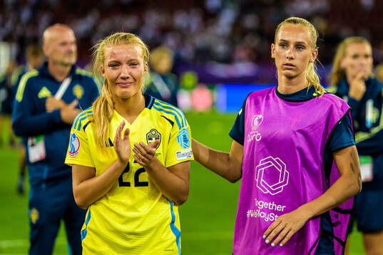 Smilla Holmberg of Sweden looks dejected