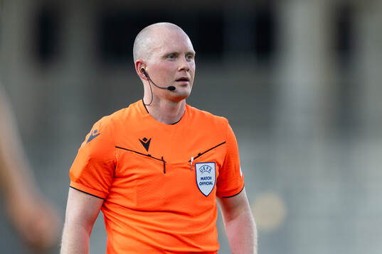 Referee Ivar Orri Kristjansson