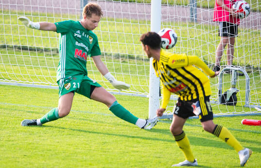 IFK Hässleholms målvakt Gabriel Gagzis i matchen mellan