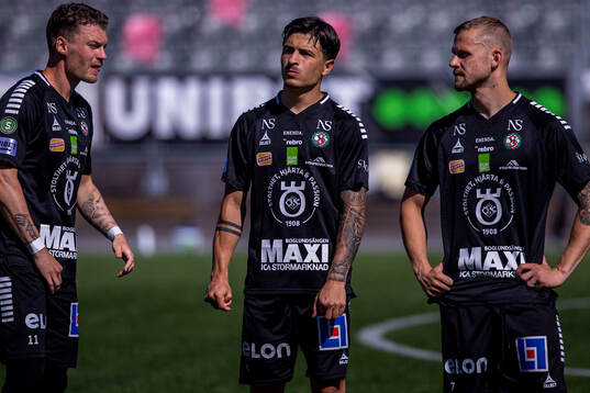 Örebros Erik Andersson innan fotbollsmatchen i Superettan