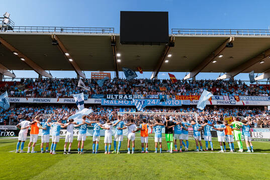 Malmö FFs spelare jublar