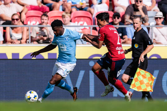 Malmö FFs Emmanuel Ekong och Östers Lukas Bergquist