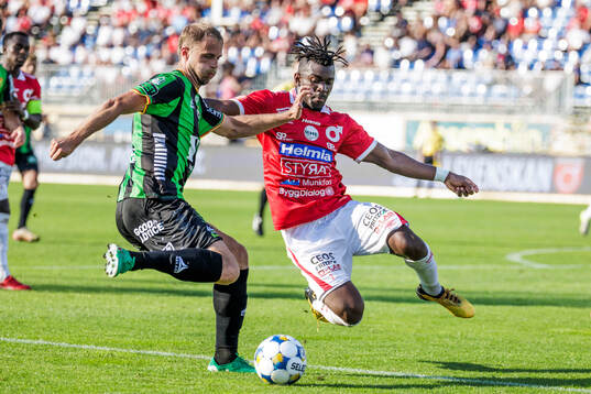 GAISs Gustav Lundgren och Degerfors Mamadouba Diaby