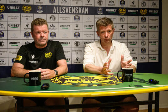 Mjällbys tränare Anders Torstensson och AIKs tränare