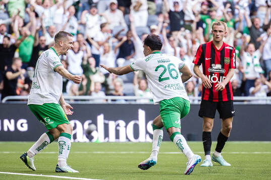 Hammarbys Montader Madjed och Oscar Johansson Schellhas