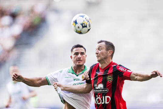 Hammarbys Jusef Erabi och Brommapojkarnas Even Hovland