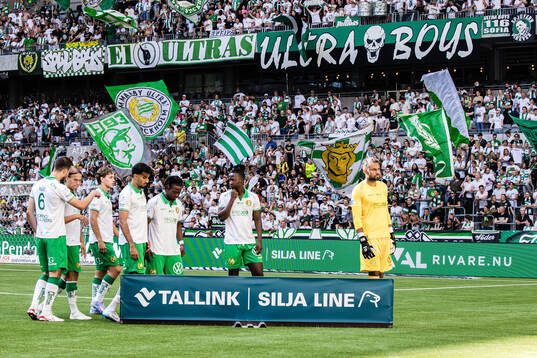 Hammarbys spelare samlas för en lagbild