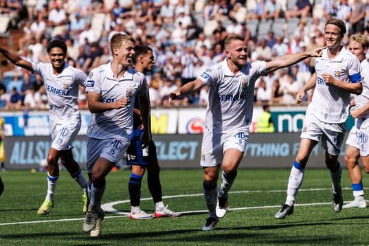 IFK Göteborgs David Kruse och Jonas Bager jublar