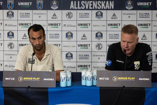 Sirius tränare Andreas Engelmark och IFK Göteborgs