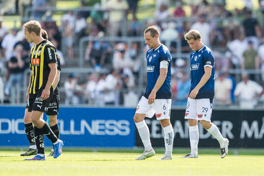 Halmstads Joel Allansson och Ludvig Arvidsson deppar