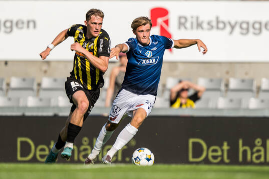Häckens Olle Samuelsson och Halmstads Ludvig Arvidsson