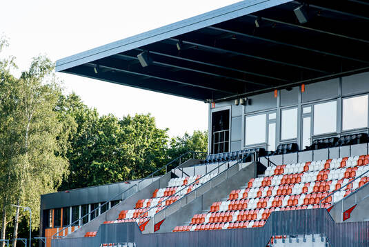 LNK Sporta Parks a head of a UEFA Champions League training
