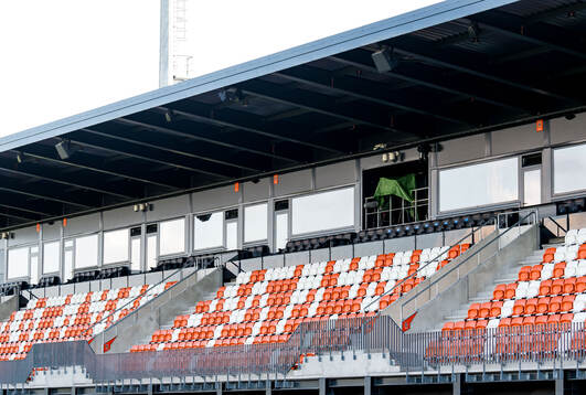 LNK Sporta Parks a head of a UEFA Champions League training