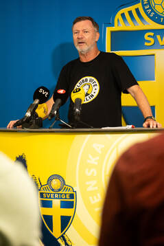 Head coach Peter Gerhardsson of the Swedish women's