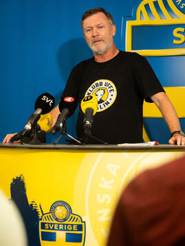 Head coach Peter Gerhardsson of the Swedish women's