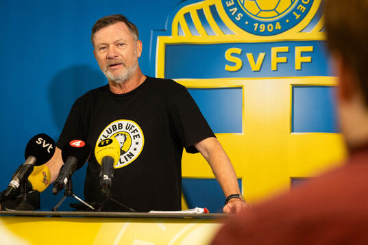 Head coach Peter Gerhardsson of the Swedish women's