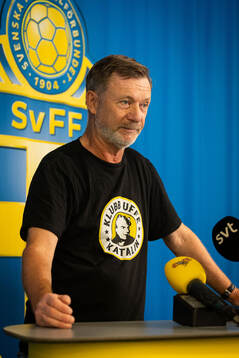 Head coach Peter Gerhardsson of the Swedish women's