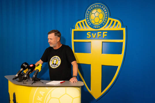 Head coach Peter Gerhardsson of the Swedish women's