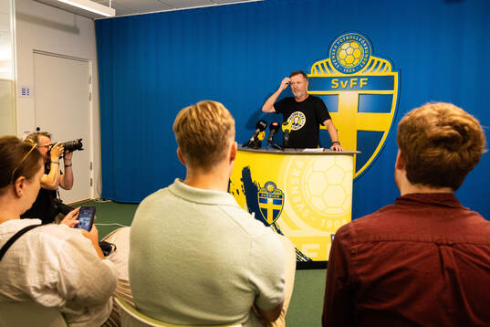 Head coach Peter Gerhardsson of the Swedish women's