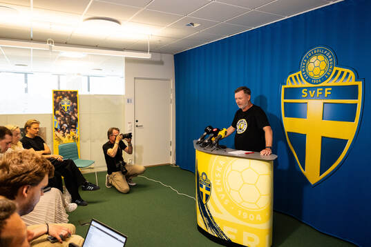 Head coach Peter Gerhardsson of the Swedish women's