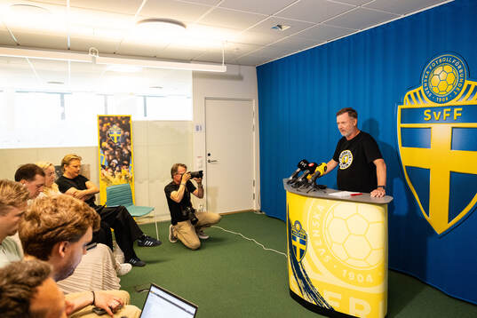 Head coach Peter Gerhardsson of the Swedish women's