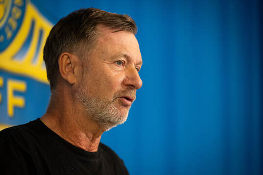 Head coach Peter Gerhardsson of the Swedish women's