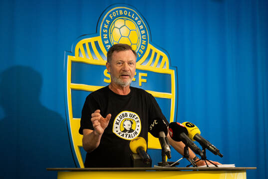Head coach Peter Gerhardsson of the Swedish women's