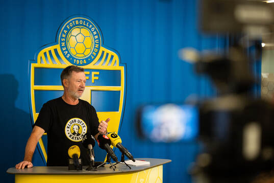 Head coach Peter Gerhardsson of the Swedish women's