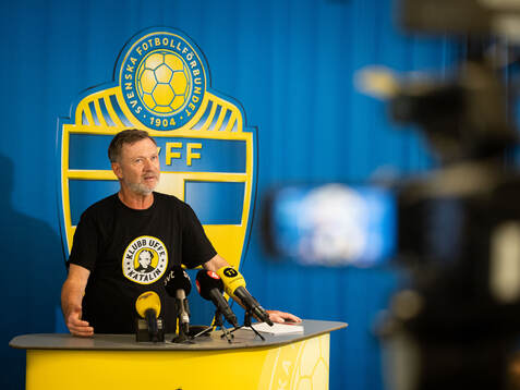 Head coach Peter Gerhardsson of the Swedish women's