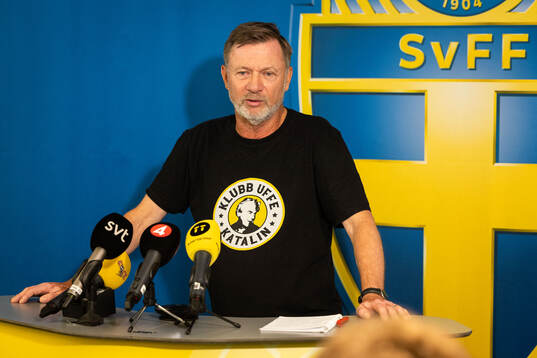 Head coach Peter Gerhardsson of the Swedish women's