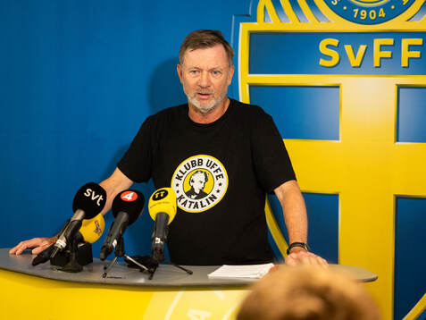 Head coach Peter Gerhardsson of the Swedish women's