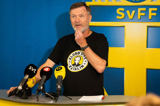 Head coach Peter Gerhardsson of the Swedish women's
