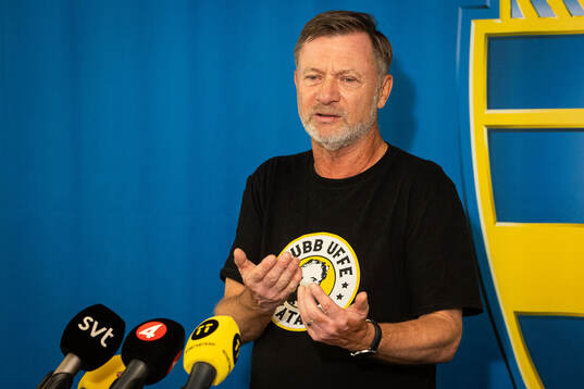 Head coach Peter Gerhardsson of the Swedish women's