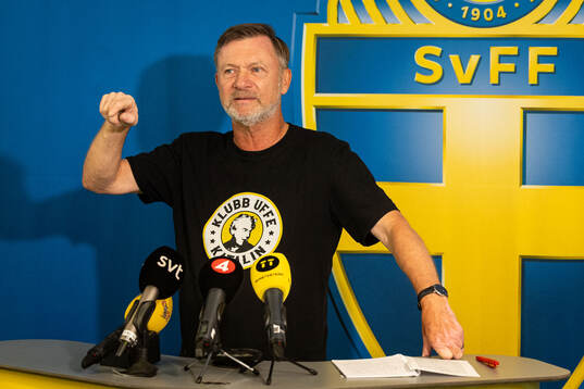 Head coach Peter Gerhardsson of the Swedish women's