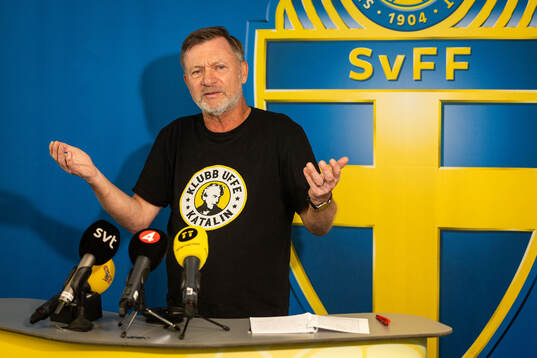 Head coach Peter Gerhardsson of the Swedish women's