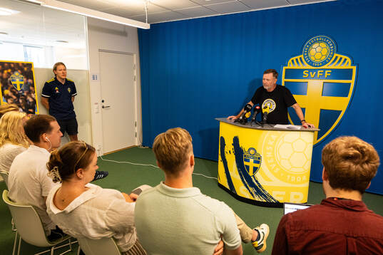 Head coach Peter Gerhardsson of the Swedish women's