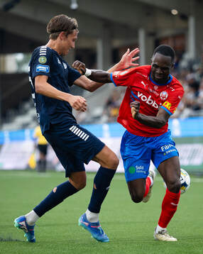 Utsiktens Noah Johansson och Helsingborgs Adam Akimey