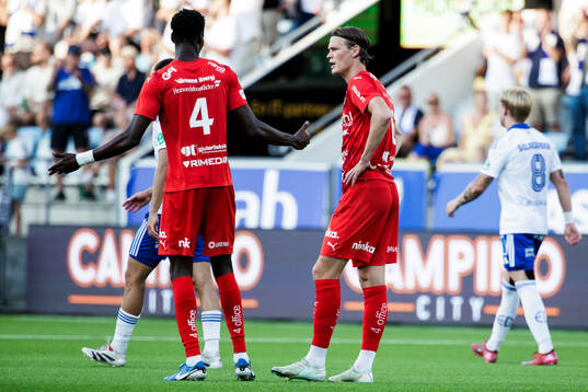 Värnamos Rufai Mohammed och Hugo Andersson deppar