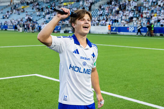 IFK Norrköpings Axel Brönner jublar