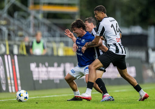 Trelleborgs Viktor Christiansson och Landskronas Kevin