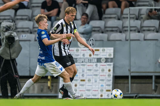Trelleborgs Oskar Ruuska och Landskronas Melker Jonsson
