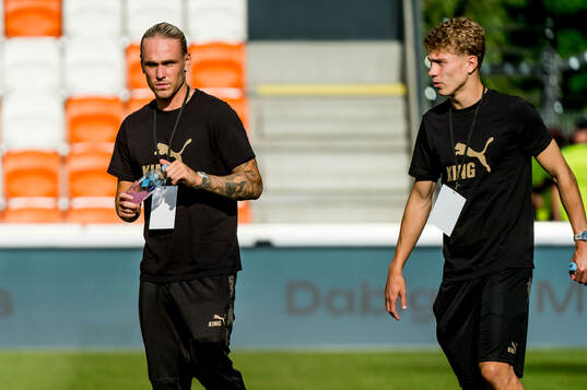 Arnor Sigurdsson and Hugo Bolin of Malmö FF