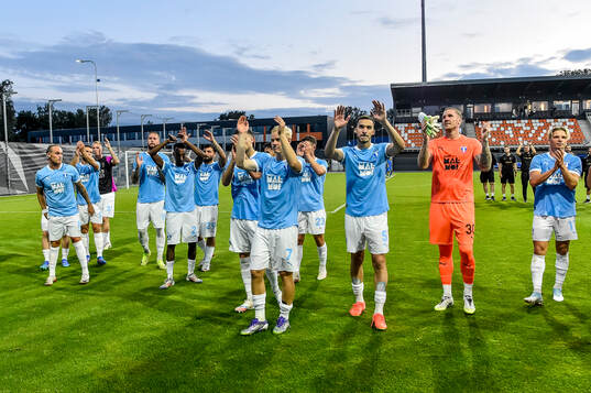 Players of Malmö FF celebrate