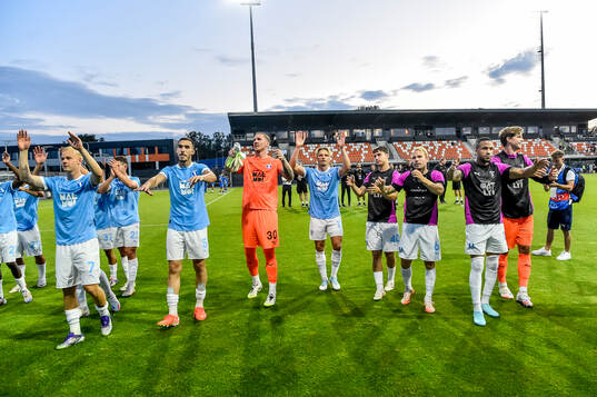 Players of Malmö FF celebrate