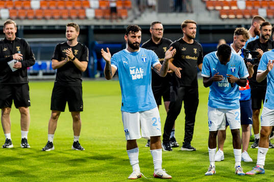 Sead Haksabanovic of Malmö FF celebrates