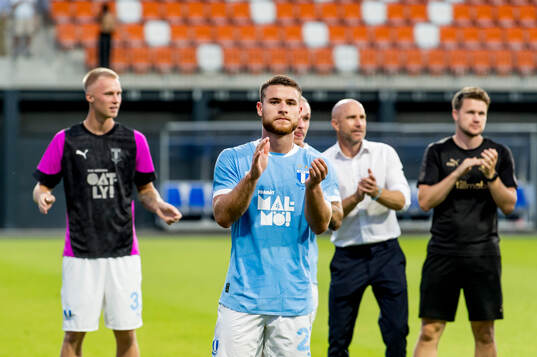 Gabriel Busanello of Malmö FF celebrates