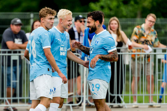 Hugo Bolin, Otto Rosengren and Sead Haksabanovic of Malmö