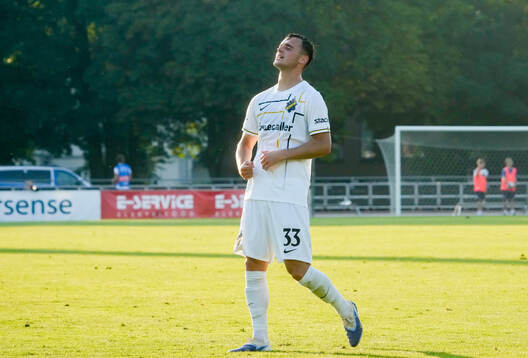 Aron Csongvai of AIK celebrates the 0-2 goal