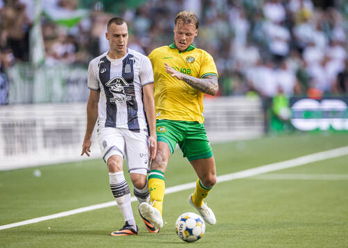 Nikola Stulic of Royal Charleroi SC and Victor Eriksson of