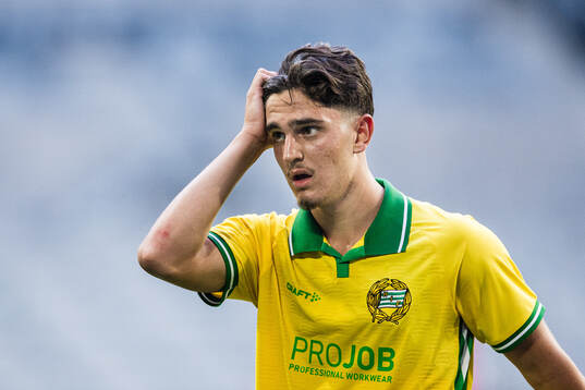 Adrian Lahdo of Hammarby  looks dejected
